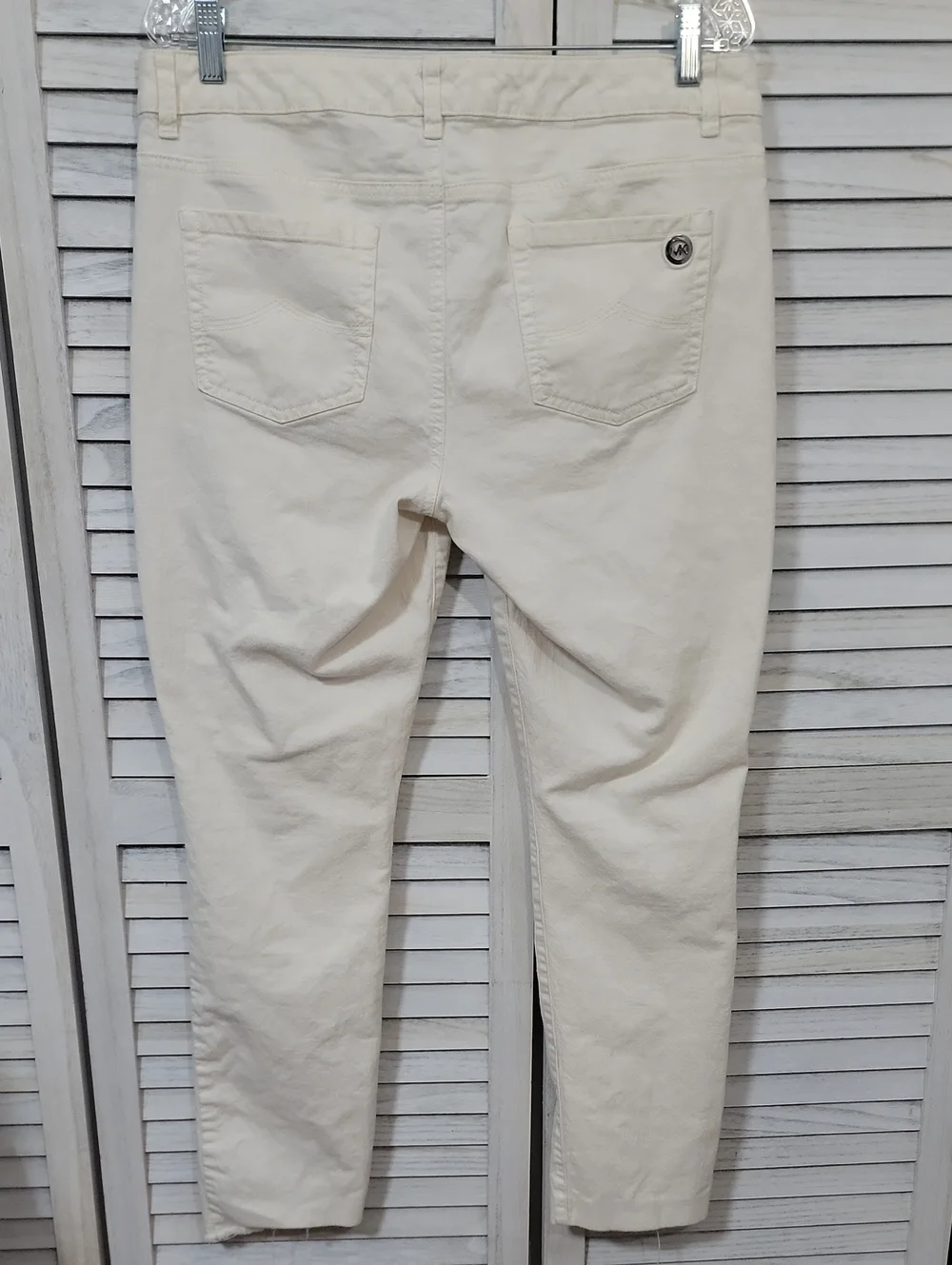 Michael Kors Off-White Cream Skinny Jeans Slim Fit Stretch - Picture 8 of 17